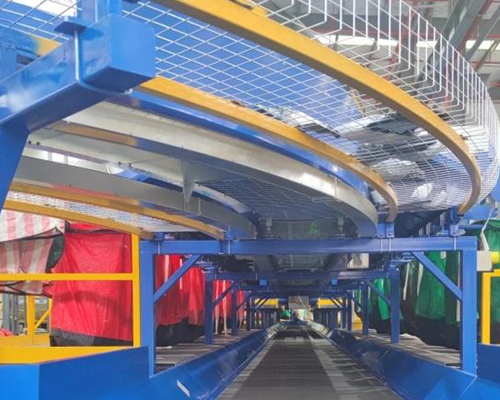 Çapraz bantlı lojistik ayrıştırma sistemi